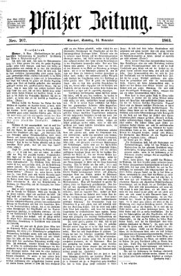 Pfälzer Zeitung Samstag 14. November 1863