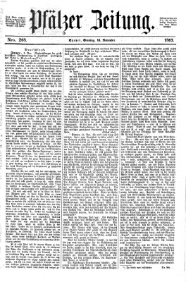 Pfälzer Zeitung Sonntag 15. November 1863