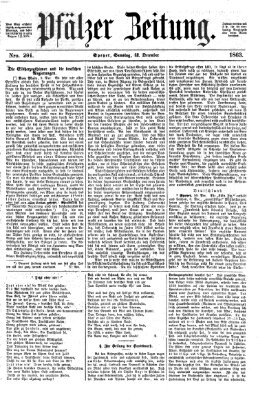 Pfälzer Zeitung Samstag 12. Dezember 1863