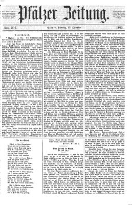 Pfälzer Zeitung Dienstag 15. Dezember 1863