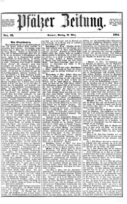 Pfälzer Zeitung Montag 21. März 1864