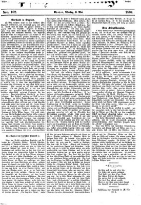 Pfälzer Zeitung Montag 2. Mai 1864