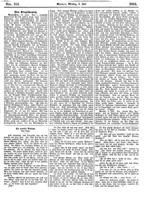 Pfälzer Zeitung Montag 4. Juli 1864