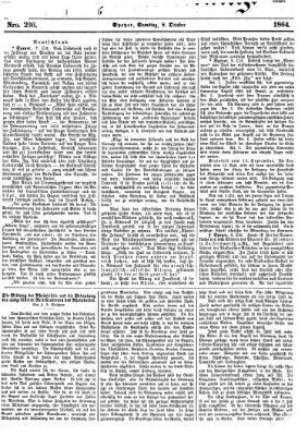 Pfälzer Zeitung Samstag 8. Oktober 1864