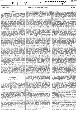 Pfälzer Zeitung Mittwoch 19. Oktober 1864