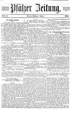 Pfälzer Zeitung Samstag 7. Januar 1865