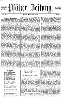 Pfälzer Zeitung Freitag 27. Januar 1865