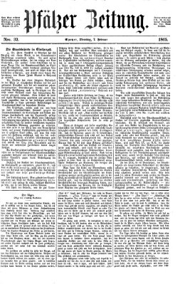 Pfälzer Zeitung Dienstag 7. Februar 1865
