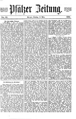 Pfälzer Zeitung Dienstag 14. März 1865