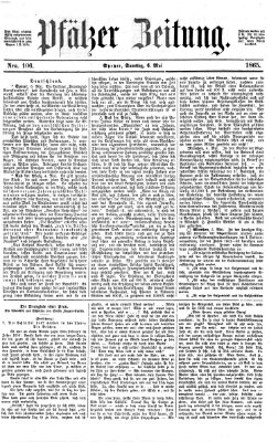 Pfälzer Zeitung Samstag 6. Mai 1865
