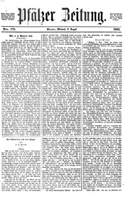 Pfälzer Zeitung Mittwoch 2. August 1865
