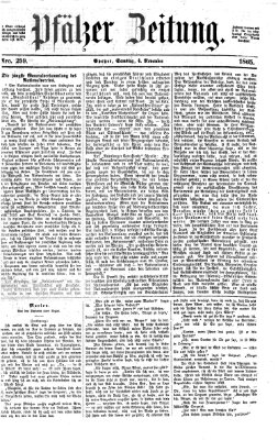 Pfälzer Zeitung Samstag 4. November 1865