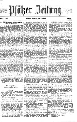 Pfälzer Zeitung Samstag 16. Dezember 1865