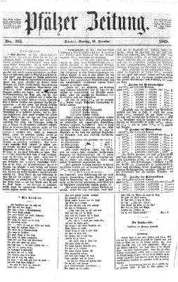 Pfälzer Zeitung Sonntag 24. Dezember 1865