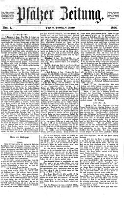 Pfälzer Zeitung Samstag 6. Januar 1866