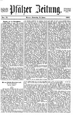 Pfälzer Zeitung Donnerstag 18. Januar 1866
