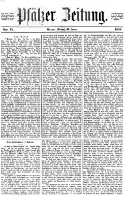 Pfälzer Zeitung Montag 22. Januar 1866