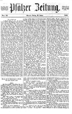 Pfälzer Zeitung Freitag 26. Januar 1866