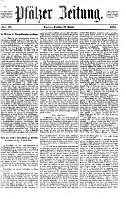 Pfälzer Zeitung Dienstag 30. Januar 1866