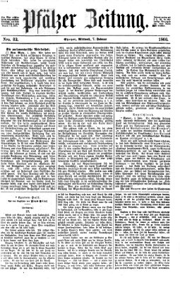 Pfälzer Zeitung Mittwoch 7. Februar 1866
