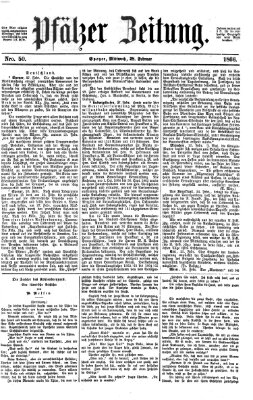 Pfälzer Zeitung Mittwoch 28. Februar 1866
