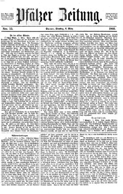 Pfälzer Zeitung Dienstag 6. März 1866