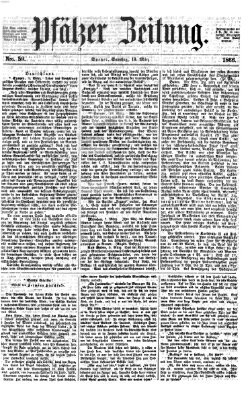 Pfälzer Zeitung Samstag 10. März 1866