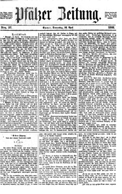 Pfälzer Zeitung Donnerstag 26. April 1866