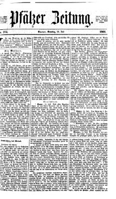 Pfälzer Zeitung Samstag 14. Juli 1866