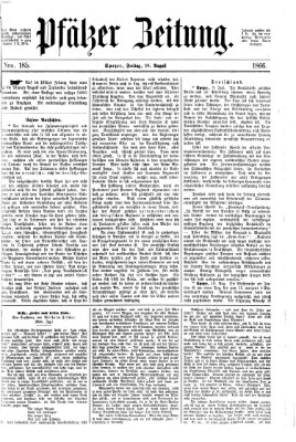 Pfälzer Zeitung Freitag 10. August 1866