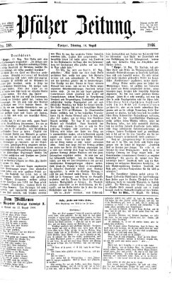 Pfälzer Zeitung Dienstag 14. August 1866