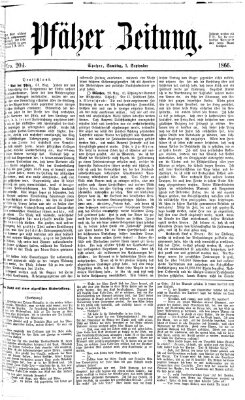 Pfälzer Zeitung Samstag 1. September 1866