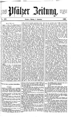 Pfälzer Zeitung Montag 3. September 1866