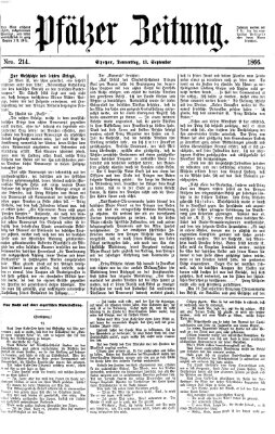 Pfälzer Zeitung Donnerstag 13. September 1866