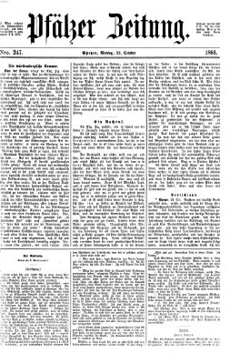 Pfälzer Zeitung Montag 22. Oktober 1866