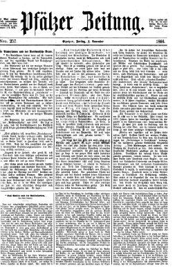 Pfälzer Zeitung Freitag 2. November 1866