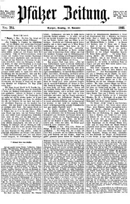 Pfälzer Zeitung Samstag 10. November 1866