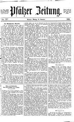 Pfälzer Zeitung Montag 26. November 1866