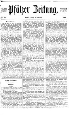 Pfälzer Zeitung Freitag 30. November 1866