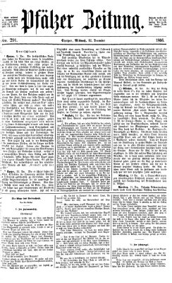Pfälzer Zeitung Mittwoch 12. Dezember 1866