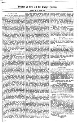 Pfälzer Zeitung Sonntag 10. Februar 1867