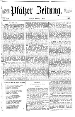 Pfälzer Zeitung Samstag 4. Mai 1867
