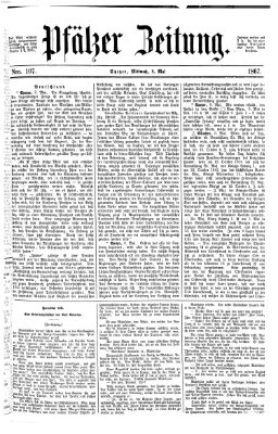 Pfälzer Zeitung Mittwoch 8. Mai 1867