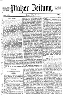 Pfälzer Zeitung Freitag 28. Juni 1867