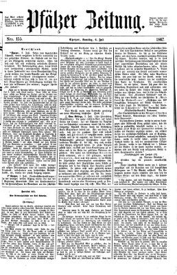 Pfälzer Zeitung Samstag 6. Juli 1867