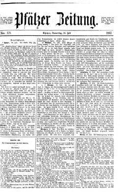 Pfälzer Zeitung Donnerstag 25. Juli 1867