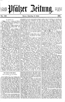 Pfälzer Zeitung Donnerstag 24. Oktober 1867