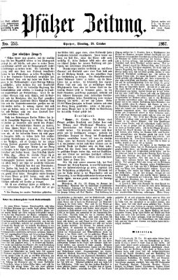 Pfälzer Zeitung Dienstag 29. Oktober 1867