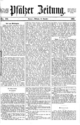 Pfälzer Zeitung Mittwoch 13. November 1867