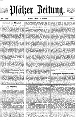 Pfälzer Zeitung Freitag 15. November 1867